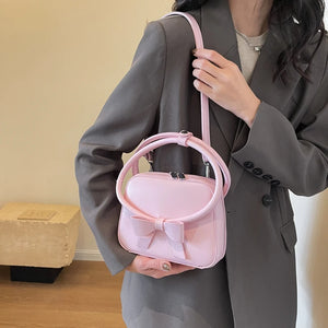 PU Leather Small Crossbody Bag for Women Fashion Bow Shoulder Bag x211