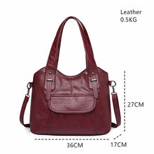 画像をギャラリービューアに読み込む, Solid Color Retro Brand Totes for Women 2024 Fashion PU Leather Shoulder Bag Shopper Handbag