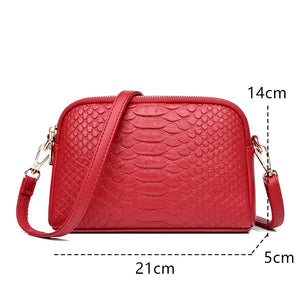 Women Small Crossbody Bag Crocodile Pattern Shoulder Handbag w77