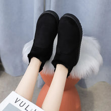 画像をギャラリービューアに読み込む, Women Beige Snow Boots Slip on Plush Ankle Boots Winter Keep Warm Shoes k01