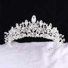 Load image into Gallery viewer, Handmade Wedding Hair Accessories Purple Crystal Crowns Tiaras bc60 - www.eufashionbags.com