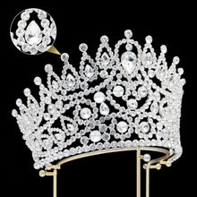 画像をギャラリービューアに読み込む, Luxury Crystal Rhinestone Crown Wedding Tiara Bridal Hair Accessories y82