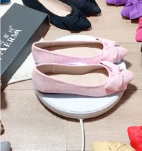 画像をギャラリービューアに読み込む, Women High Quality Moccasin Shoes Flock Slip-ons Pointy Toe With Big Bow Plus Size 33 48 46 Wide Fitting Flats