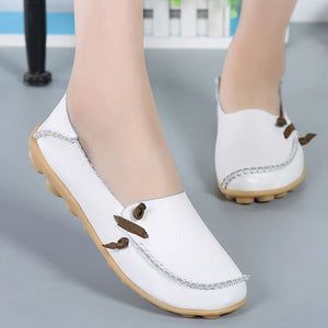 Women Leather Flats New Slip On Loafers Women's Casual Shoes Footwear Moccasins Zapatos Para Mujeres