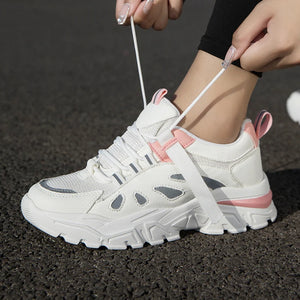 Women White Vulcanize Shoes Chunky Sneakers Plus Size 35-42