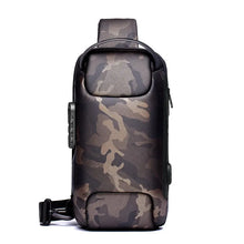Cargar imagen en el visor de la galería, 2023 Men&#39;s Chest Bag Waterproof Crossbody Bag Multifunction Anti-theft Travel Bags Shoulder Bag Male USB Charging Pouch for Man