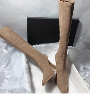 Spring Woman High Boots Fashion Pointed Toe High Heel Long Boots q73