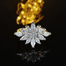Cargar imagen en el visor de la galería, Luxury Flower Engagement Rings for Women  Christmas Gift Jewelry n15