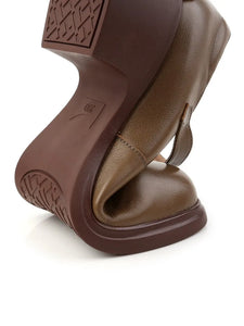 Spring Genuine Leather Women Pumps Round Toe Platform High Heel Shoes x12