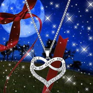 Eternity Love Necklace for Women Infinity "I Love You for Always and Forever" Letter Necklace - www.eufashionbags.com