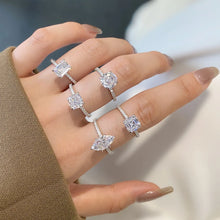 画像をギャラリービューアに読み込む, French Retro S925 Sterling Silver Women Ring Minority Versatile Can Be Stacked Proposal Wedding Jewelry Gift