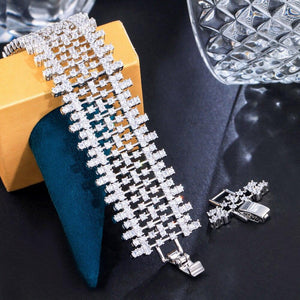 Genuine Top African Dubai Cubic Zirconia Bracelet Bangle for women cw33 - www.eufashionbags.com