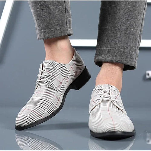 Fashion Men Business Shoes Pointed Toe Lace-Up Formal Wedding Shoes Plus Size 38-48 - www.eufashionbags.com