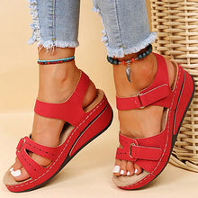 Laden Sie das Bild in den Galerie-Viewer, Sandals Women&#39;s Heels Sandals With Low Platform Summer Shoes For Women Summer Sandals Heeled Footwear Female Wedges Shoes Heel
