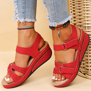 Sandals Women's Heels Sandals With Low Platform Summer Shoes For Women Summer Sandals Heeled Footwear Female Wedges Shoes Heel
