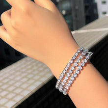 Load image into Gallery viewer, Multiple Round Heart Cubic Zirconia Paved Bracelet for Women cb26 - www.eufashionbags.com
