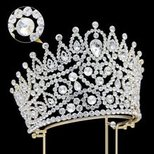 Laden Sie das Bild in den Galerie-Viewer, Luxury Crystal Rhinestone Crown Wedding Tiara Bridal Hair Accessories y82