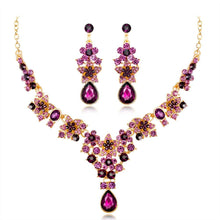Charger l&#39;image dans la galerie, Luxury Crystal Star Rhinestone Bridal Jewelry Sets for Women bj25 - www.eufashionbags.com