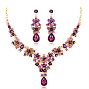 Luxury Crystal Star Rhinestone Bridal Jewelry Sets for Women bj25 - www.eufashionbags.com
