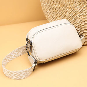 100% cowhide Crossbody Cowhide Cell Phone Shoulder Bag Genuine Leather Messenger Bag Fashion Daily Use For Women Wallet HandBag