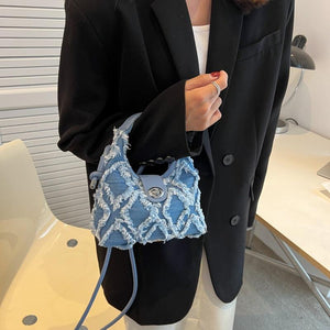 Trendy Small Women Hobo Purse Soft Fabric Shoulder Crossbody Bags l01 - www.eufashionbags.com