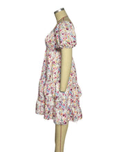 Laden Sie das Bild in den Galerie-Viewer, Plus Size Elegant Floral Print Women Dress Spring Summer Casual Short Sleeve Chiffon A Line  Dress Party Vestidos Beach Dresses