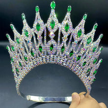 Cargar imagen en el visor de la galería, Luxury Tiaras Crowns Rhinestone Diadem Headbands Wedding Hair Accessories y105