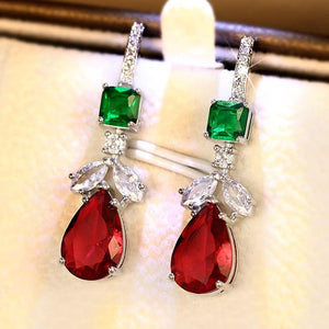 Fashion Women Drop Earrings Bright Cubic Zirconia Trendy Pendant Accessories he20 - www.eufashionbags.com