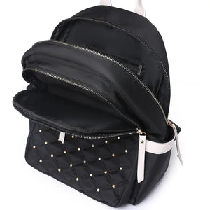 Fashion Anti-theft Women Rivet Backpacks Nylon Shoulder Bags for Teenager Girls Large School Bag Casual Travel Backpack