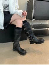 Load image into Gallery viewer, Fashion Winter High Women Boots Metal Decoration Knee High Boots h30