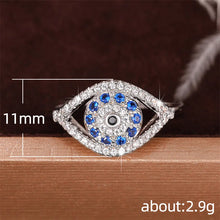 Carica l&#39;immagine nel visualizzatore di Gallery, Personality Eye Shaped Finger Ring for Women Hip Hop Rock Blue Eyes Rings