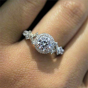 Luxury Women Wedding Rings Cubic Zirconia Temperament Engagement Accessories t23 - www.eufashionbags.com