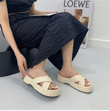 Cargar imagen en el visor de la galería, Summer Open Toe Women Slippers Casual Platform Flat Outdoor Beach Shoes h21