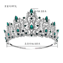 Load image into Gallery viewer, Large Miss Universe Crystal Crown Round Tiaras Queen Rhinestone Wedding Hair Accessories bc83 - www.eufashionbags.com