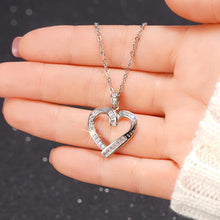 Laden Sie das Bild in den Galerie-Viewer, Eternity Heart Necklace for Women Silver Color Wedding Necklace Cubic Zirconia Luxury Jewelry