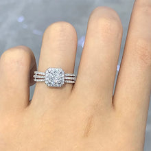 Laden Sie das Bild in den Galerie-Viewer, Fashion Women Wedding Rings Geometric Shaped Paved Sparkling Cubic Zirconia Accessories n201