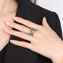 Laden Sie das Bild in den Galerie-Viewer, Red Crystal Adjustable Ring Jewelry Wedding Anniversary Engagement Rings for Women x25