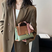 Load image into Gallery viewer, Small PU Leather Tote Bags Fashion Winter Trendy Ribbon Crossbody Bag  z27