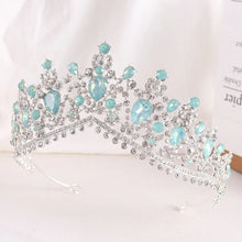 Load image into Gallery viewer, Luxury Opal Crystal Bridal Tiaras Crown Baroque Jelly Rhinestone Pageant Diadem Headbands