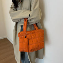 Cargar imagen en el visor de la galería, Fashion Padded Shoulder Bag for Women Trendy Winter Handbags Tote Purse l27 - www.eufashionbags.com