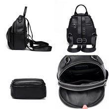 Load image into Gallery viewer, High Quality Genuine Leather Women Backpack Travel knapsack Shoulder School Bag a18