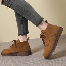 Carica l&#39;immagine nel visualizzatore di Gallery, Women Shoes Autumn Winter Genuine Leather Short Boots q138