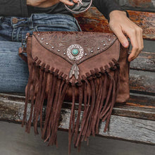 画像をギャラリービューアに読み込む, Luxury  Women Vintage Messenger Rivet Tassel Designer Bags Ethnic Clutch Western Handbag a29