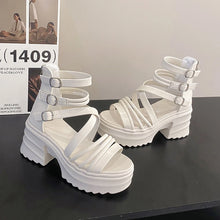 Laden Sie das Bild in den Galerie-Viewer, High Heels Women Sandals Summer Platform Shoes Cover Heel Sandales x40