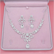 画像をギャラリービューアに読み込む, Fashion Crystal Wedding Jewelry Sets Women Rhinestone Tiara Crowns Earrings Necklace a73