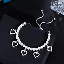 Laden Sie das Bild in den Galerie-Viewer, Luxury Cubic Zirconia Love Heart Charms Bracelets for Women Trendy Gift b62