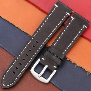 Genuine Leather Watch band 7 Colors Strap 18mm 20mm 22mm 24mm Women Men Cowhide Smart Watch Band - www.eufashionbags.com