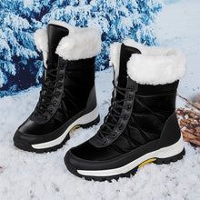 Load image into Gallery viewer, Women Snow Boots Warm Plush Comfortable Platform Shoes Lace-up Mid-Calf Boots