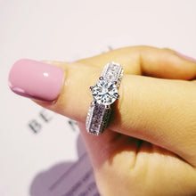 画像をギャラリービューアに読み込む, Luxury  Halo Engagement Wedding Ring for Women Valentine&#39;s Day Gift n28