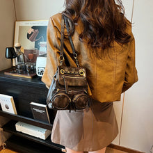 Charger l&#39;image dans la galerie, Retro Mini Back Pack PU Leather Backpack Women Shoulder Bags for Teenagers Girls n356